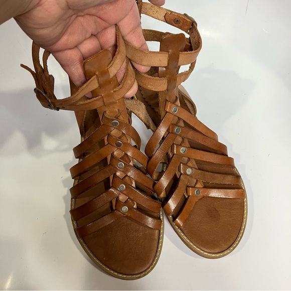 Vanity genuine leather gladiator sandals made in Italy women’s size 36 festival - Picture 3 of 8